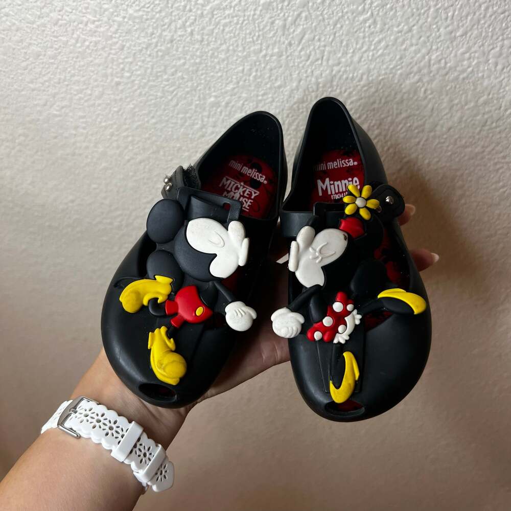 Mini Melissa x Disney Kissing Minnie Mickey Mary Jane Flats toddler 9